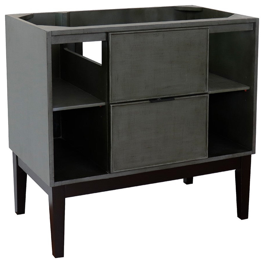 36" Single Vanity, Linen Gray Finish - Cabinet Only