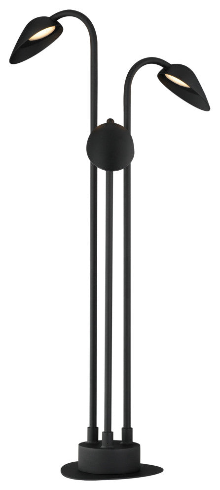 ET2 E24099 Marsh Triple Light 12V LED Side Mount Path Light - Black