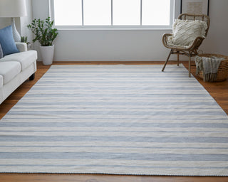 Weave & Wander Granberg Eco-Friendly PET Rug, Blue, 2' X 3'