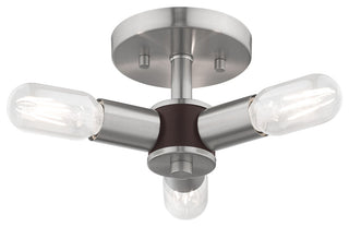 Livex Lighting Brushed Nickel 3-Light Ceiling Mount