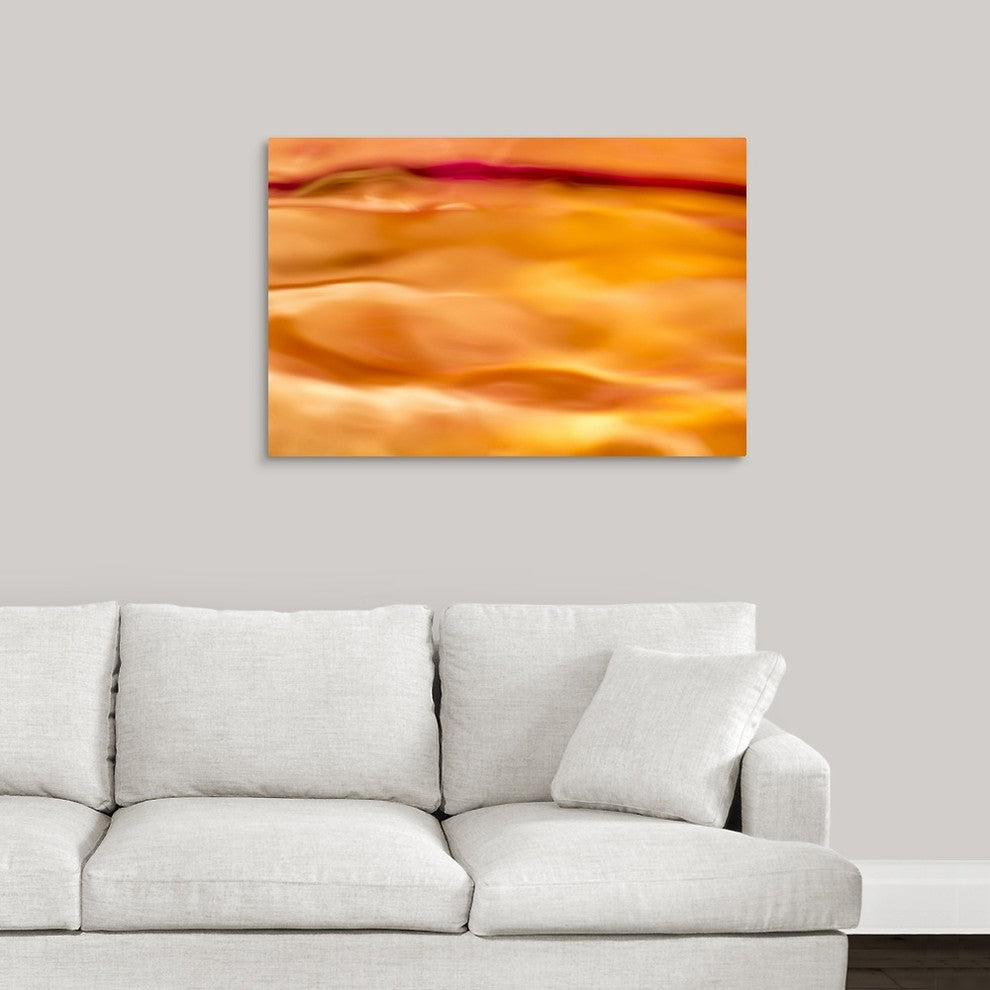 "Abstract Red Line" Wrapped Canvas Art Print, 36"x24"x1.5"