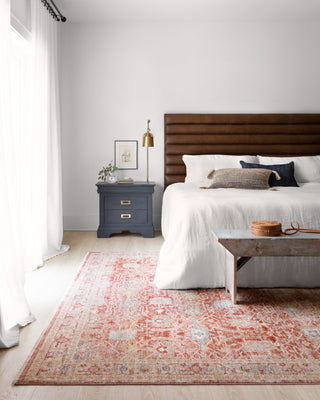 Red/Ivory Polyester Claire Area Rug by Loloi, 11'6"x15'7"