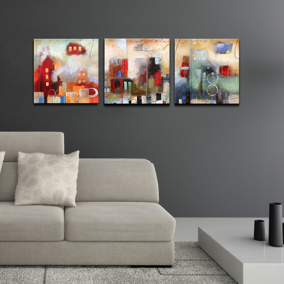 Abstract 3-Piece Canvas Wall Art Set