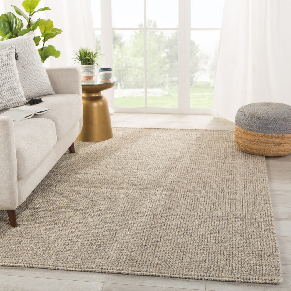 Jaipur Living Chael Natural Solid Gray/Beige Area Rug (2'X3')