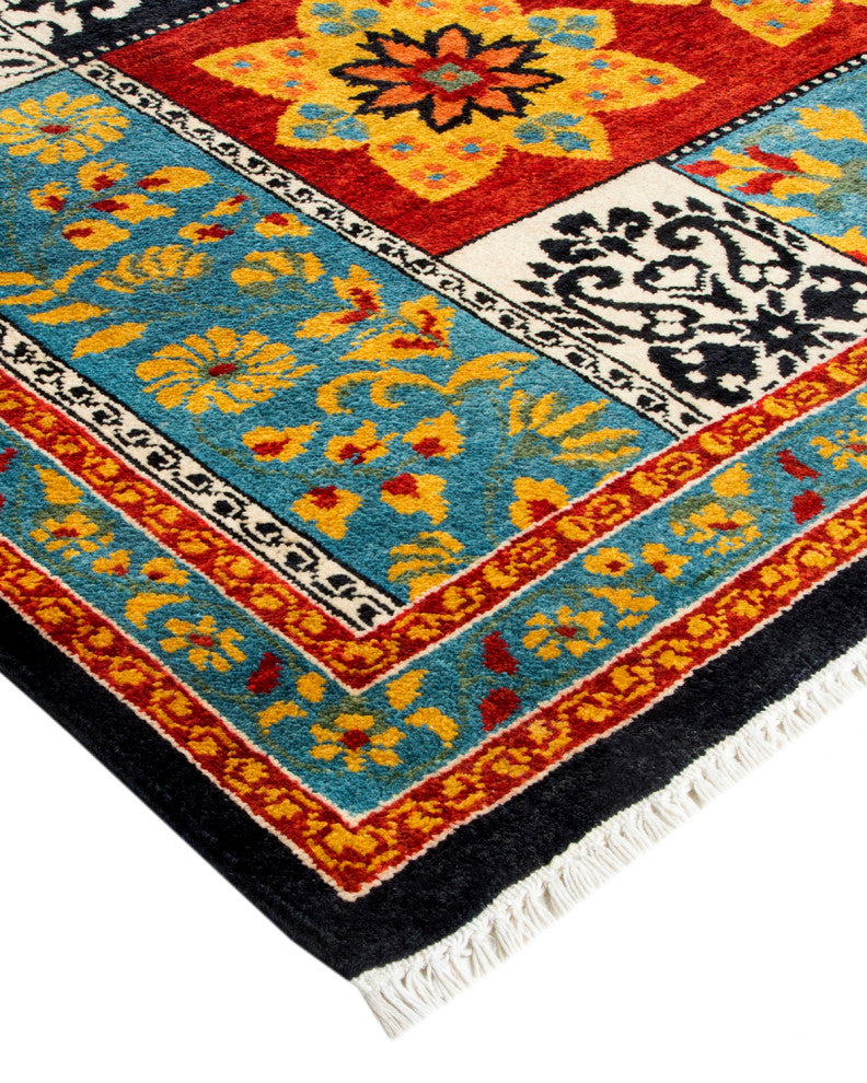 Suzani, One-of-a-Kind Hand-Knotted Area Rug Red, 3' 3 x 5' 3