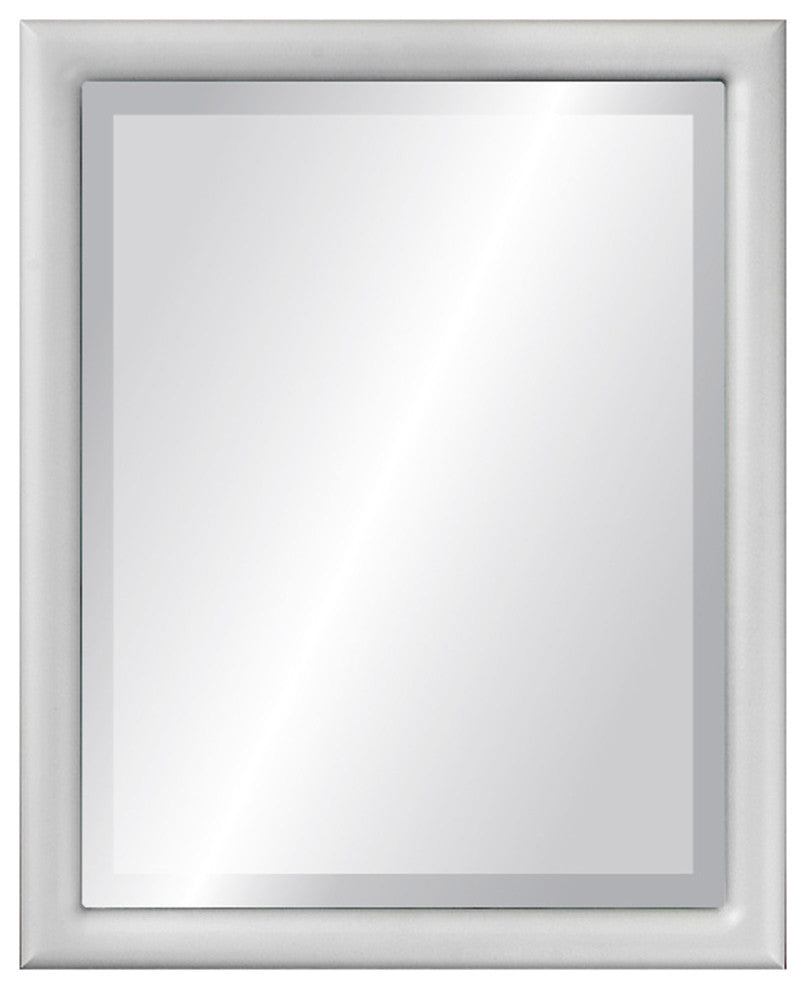 Pasadena Framed Rectangle Mirror, Linen White, 13"x17"