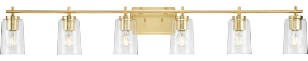 Progress Lighting P300372 Adley 6 Light 49"W Bathroom Vanity - Satin Brass