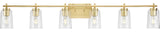 Progress Lighting P300372 Adley 6 Light 49"W Bathroom Vanity - Satin Brass