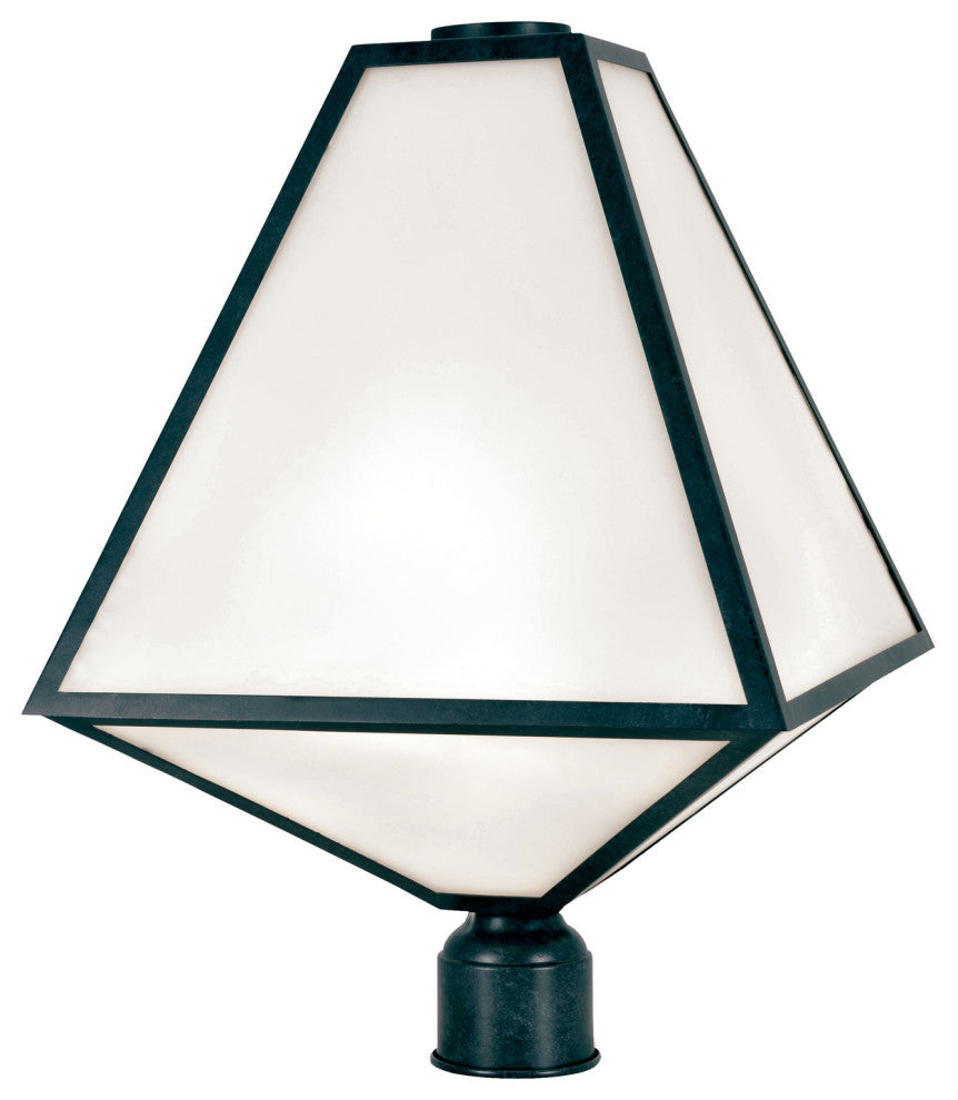 Crystorama Brian Patrick Flynn for Glacier Outdoor 3-Light Post, White Opal