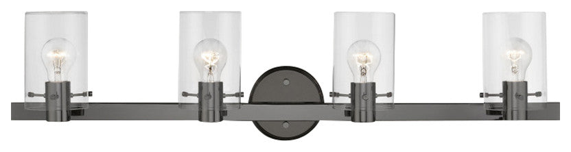 Munich 4 Light Black Chrome Vanity Sconce