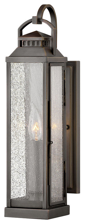 Hinkley Revere Medium Wall Mount Lantern, Blackened Brass