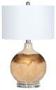 Dana 28" Glass Table Lamp With Linen Shade