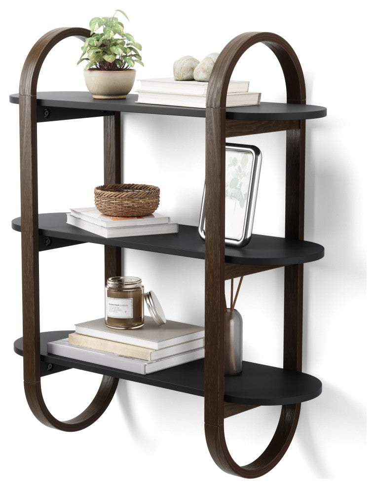 Umbra Bellwood Wall Shelf Black/Walnut