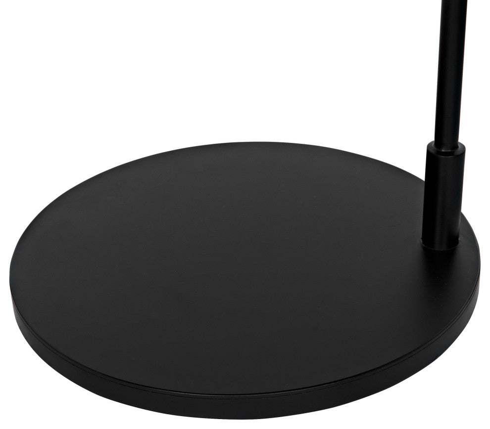 Swan Floor Lamp, Black Steel