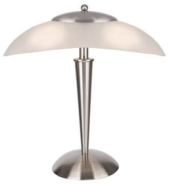 40108-8, 17 3/4" High Metal Desk Lamp with Touch Sensor, Satin Nickel Finish