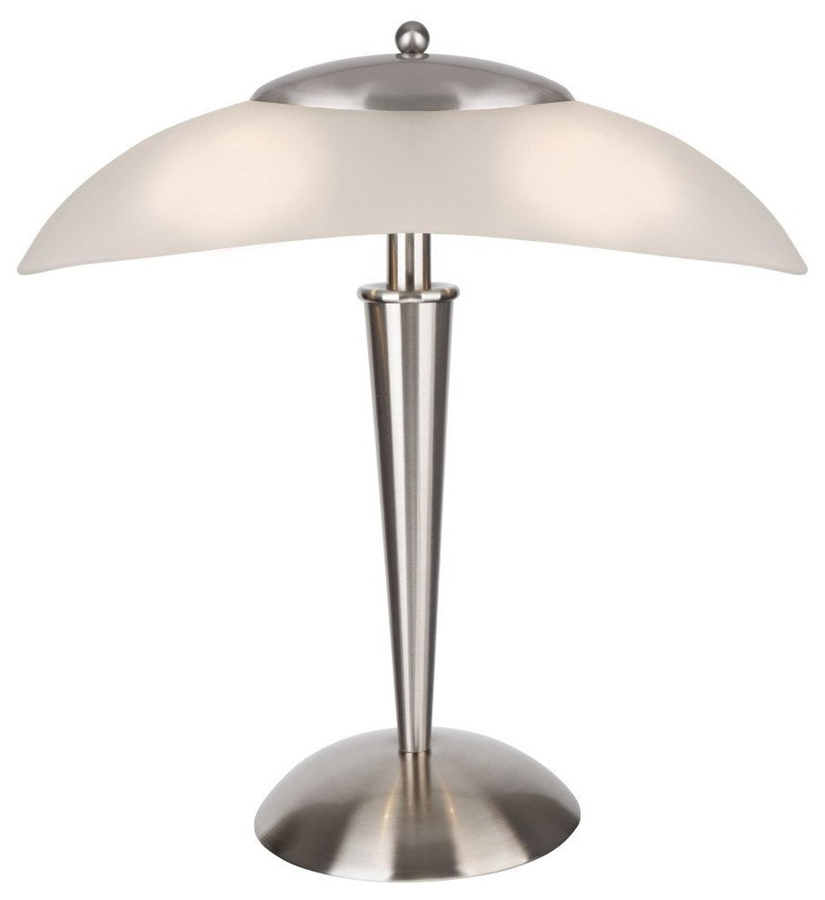 40108-8, 17 3/4" High Metal Desk Lamp with Touch Sensor, Satin Nickel Finish