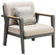 Emoti Aluminum Teak Patio Single Sofa - Series 6977