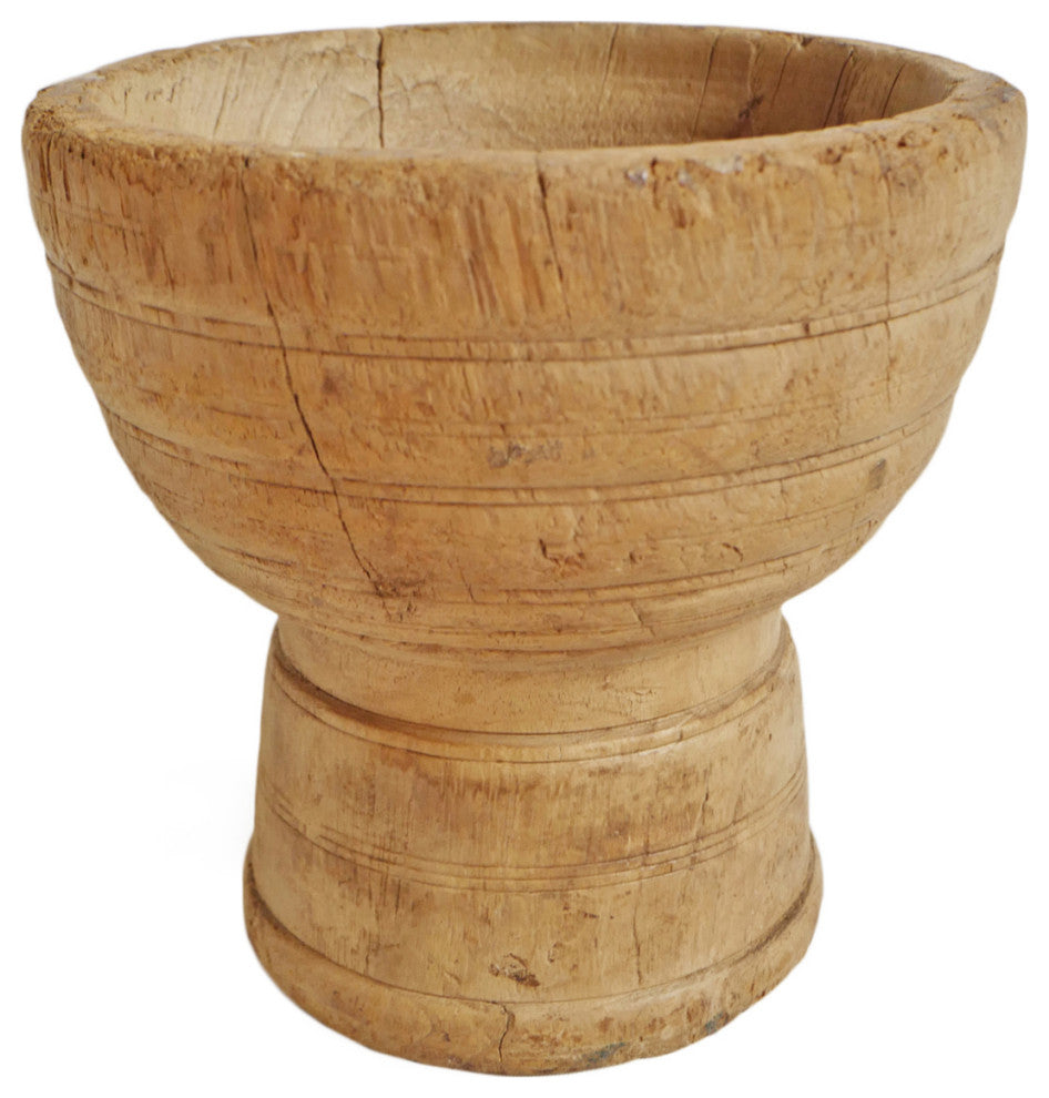Consigned Old Wood India Mortar Cup 10