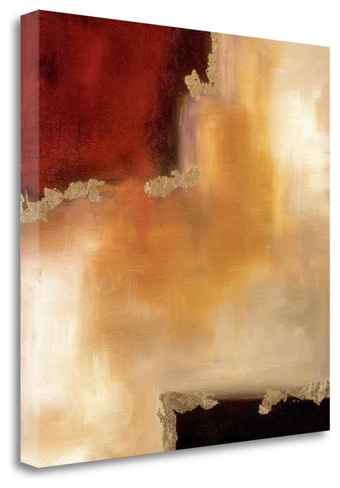 "Crimson Accent II" By Laurie Maitland, Giclee Print on Gallery Wrap Canvas
