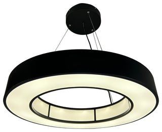 Chalim 72-Watt Integrated LED Black 32" Circular Chandelier