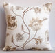 White Decorative Euro shams 26"x26" Cotton, Waking Up to Bloom