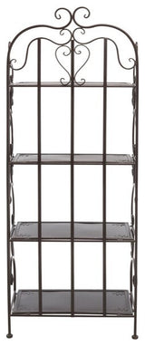 Safavieh Tyrique 4 Tier Shelf Unit, Rustic Brown