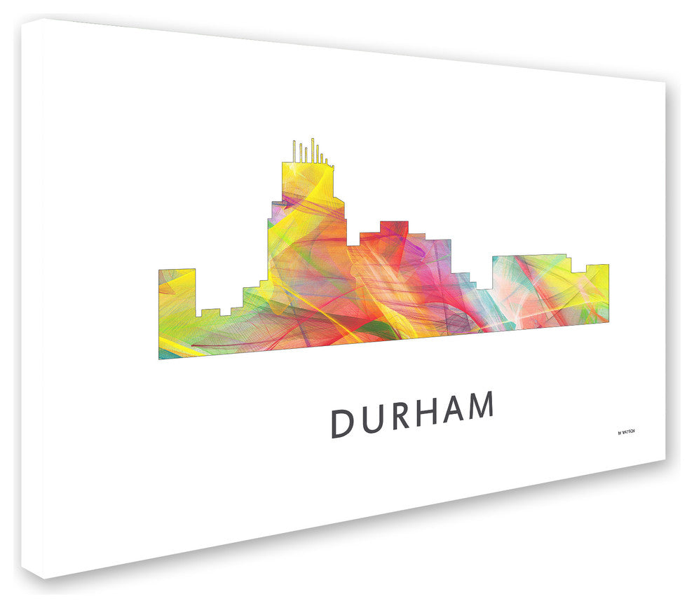 ''Durham North Carolina Skyline Wb-1'' Canvas Art, 19x12