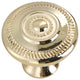Utopia Alley Bergen Deco Round Cabinet Knob, 1" Diameter, Polished Gold, 5 Pack