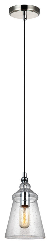 Generation Lighting P1449 Loras 6"W Mini Pendant - Chrome