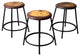 Consigned, Vintage Industrial Stools Set of 3