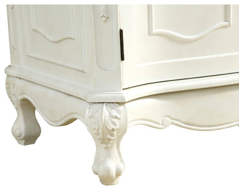 27" Antique-Style White Petite Powder Hayman Bathroom Sink Vanity