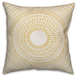 Yellow Medallion 16x16 Throw Pillow