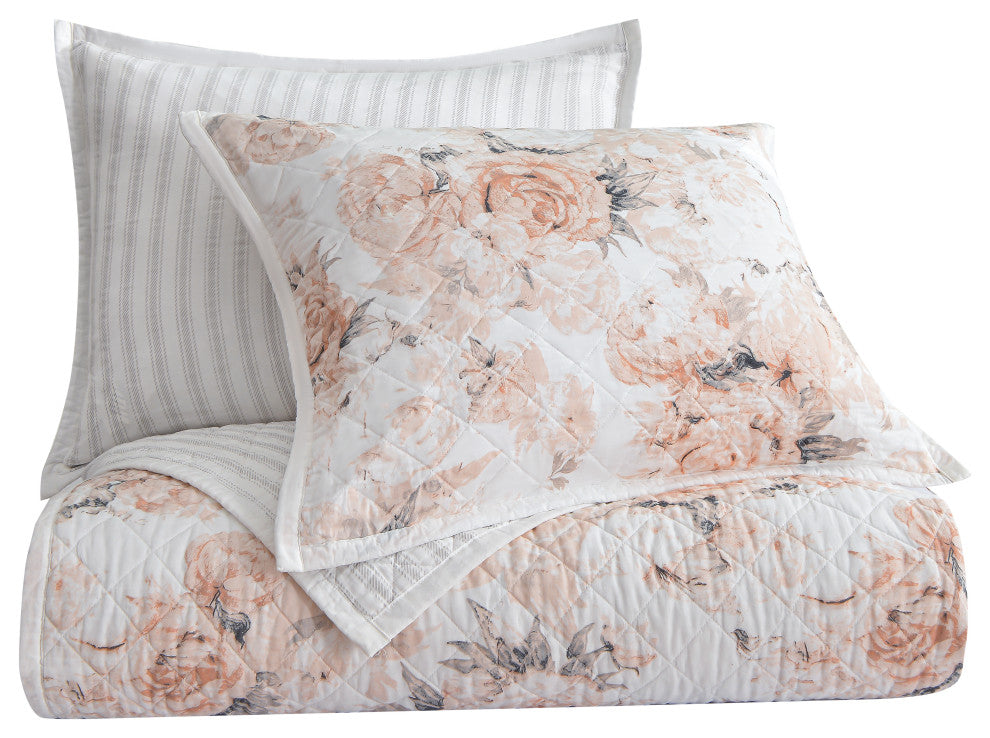 Colette Reversible Quilt Set, 3 Piece, Full/Queen