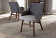 Monte Mid-Century Two-Tone Gray Fabric Armchair, Set of 2