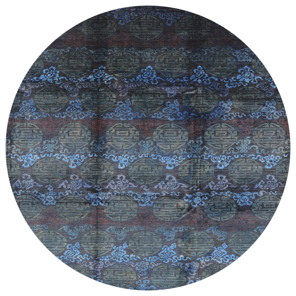 Ahgly Company Indoor Round Mid-Century Modern Area Rugs, 5' Round