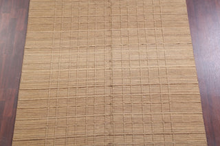 Nepal Tibetan Contemporary Modern Handmade Oriental Area Rug, Brown, 9'0"x6'0"