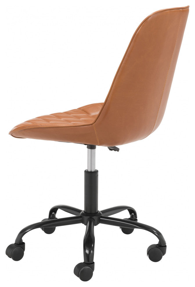 Camel Stylized Faux Leather Office Chair