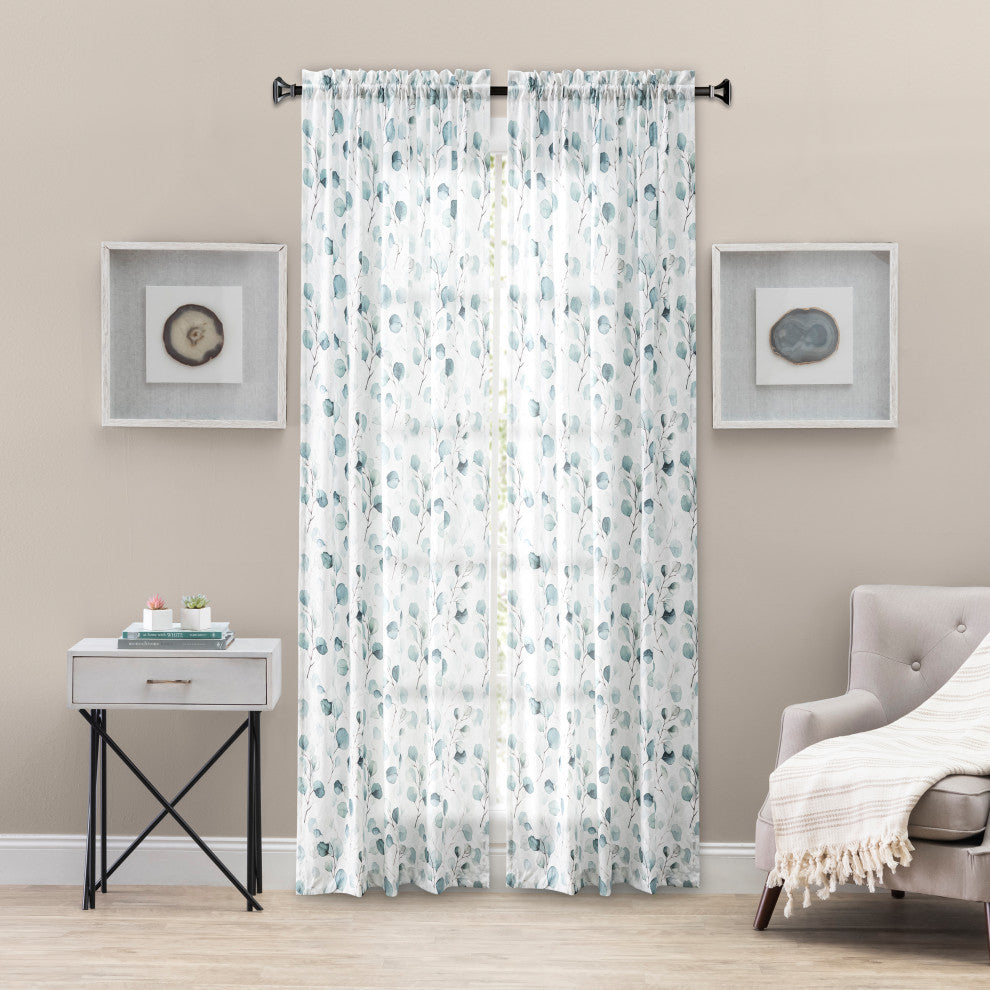 Eucalyptus Crushed Taffeta Tailored Panel, Spa, 48" X 84"