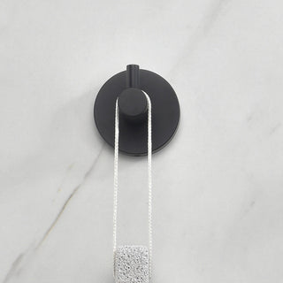 Circular Bathroom Towel & Robe Hook 3 Count, Matte Black