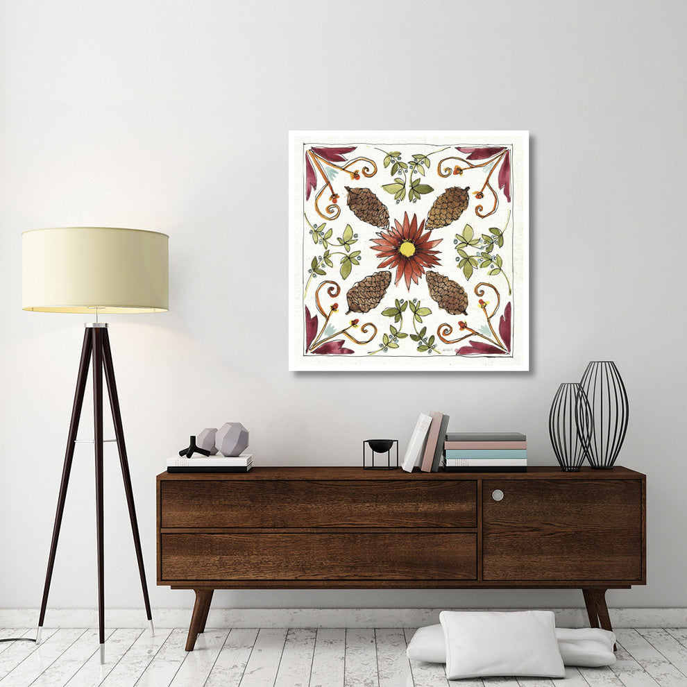"Festive Foliage IX" Digital Paper Print by Anne Tavoletti, 42"x42"