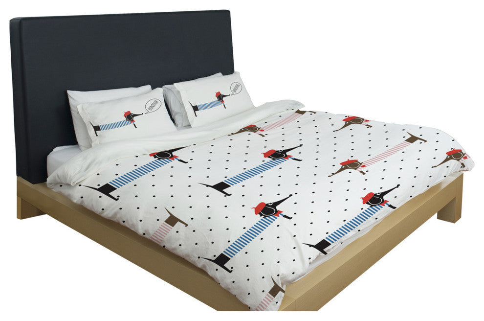 Babette The Doxie, Multi Lightweight Full Queen Duvet Cover