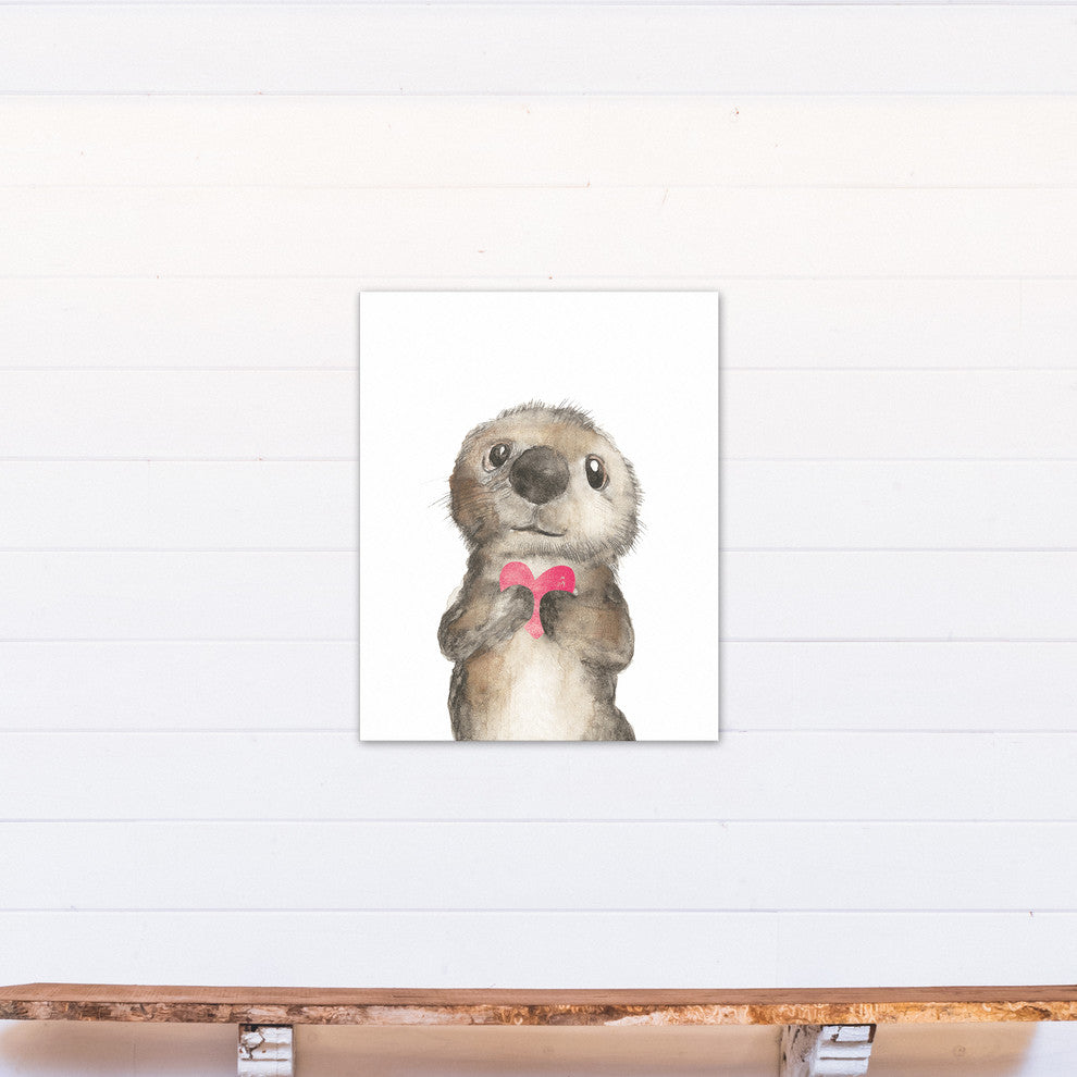 Otter Love 24x30 Canvas Wall Art