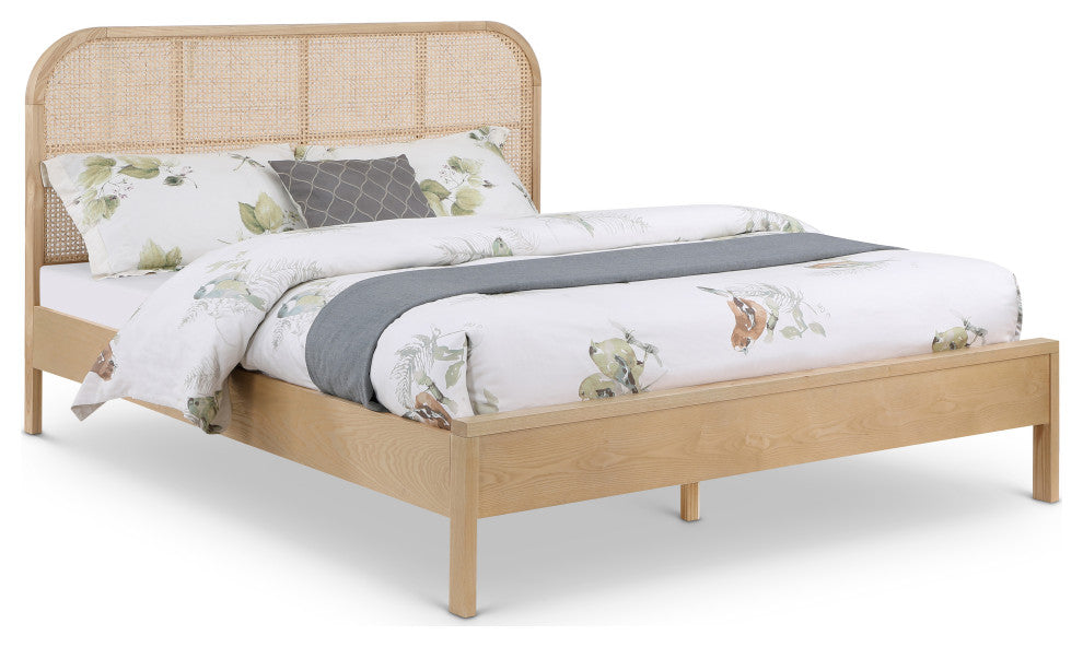 Siena Ash Wood Bed, Natural, Queen