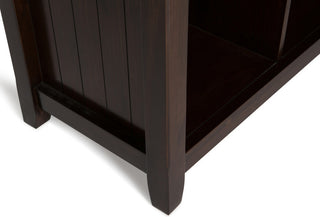 Acadian SOLID WOOD 8 Cube Storage Sofa Table, Brunette Brown