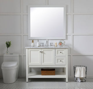 Anderson Rectangle Vanity Mirror, 42", White