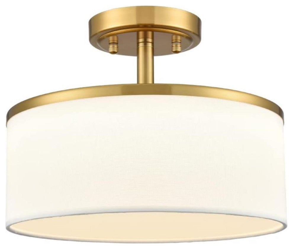 Modern Brass LED Ceiling Light Dimmable 3000K-5500K