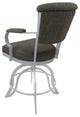 Miami Counter 26" or 30" Metal Bar Stool - A Base, Plumley Cocoa - White, 26"