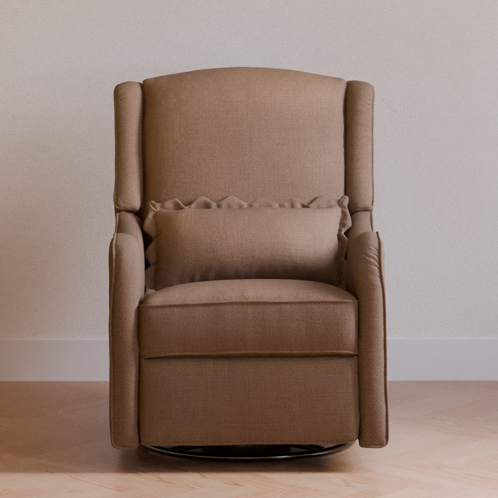 Devon Recliner and Swivel Glider, Performance Dusty Rose Eco-Basketweave