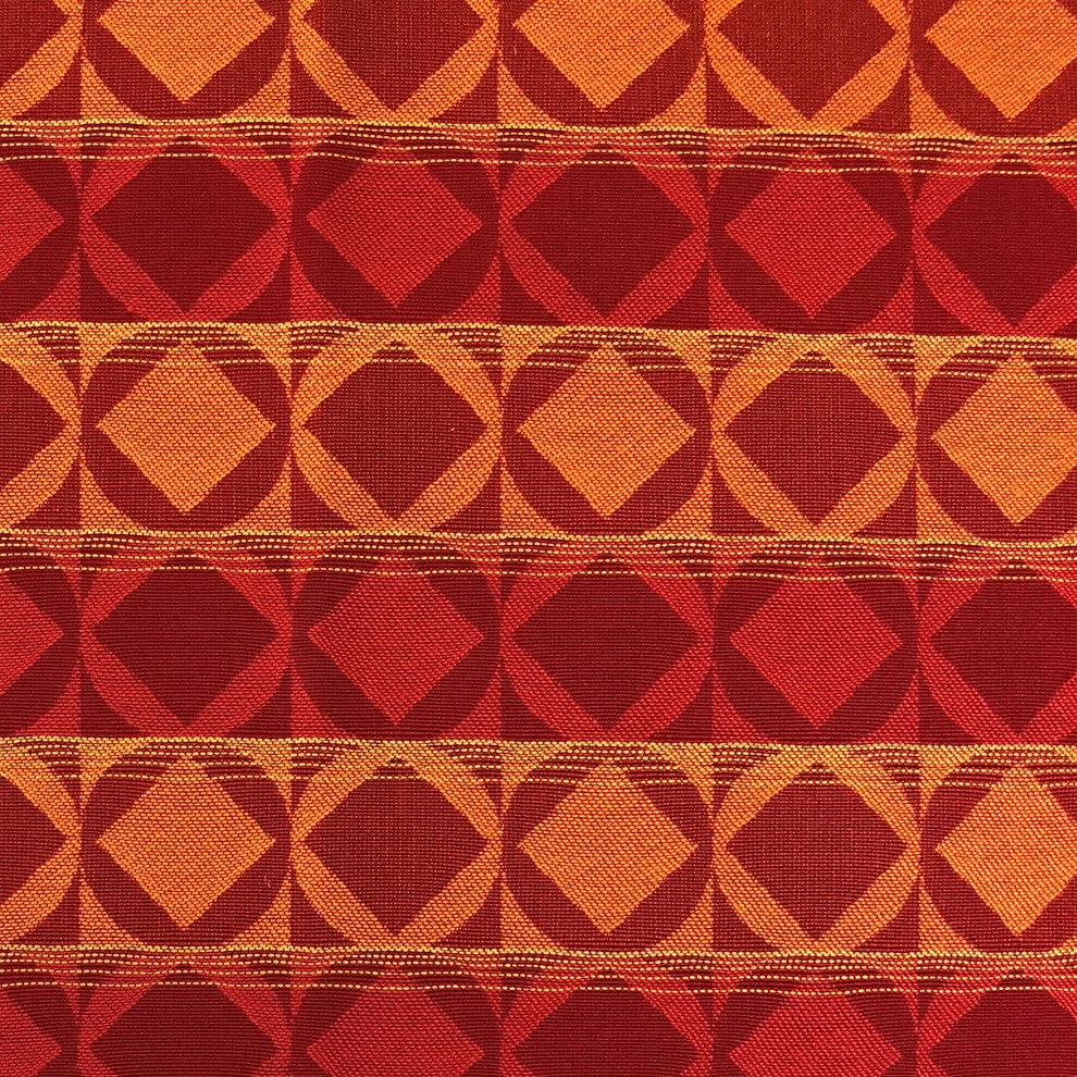 Celestial Red and Orange Luxury Throw Pillow, 20"x30" Queen