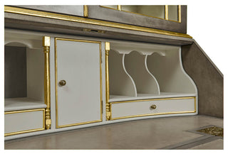 George III Parcel Gilt Secretary Bookcase